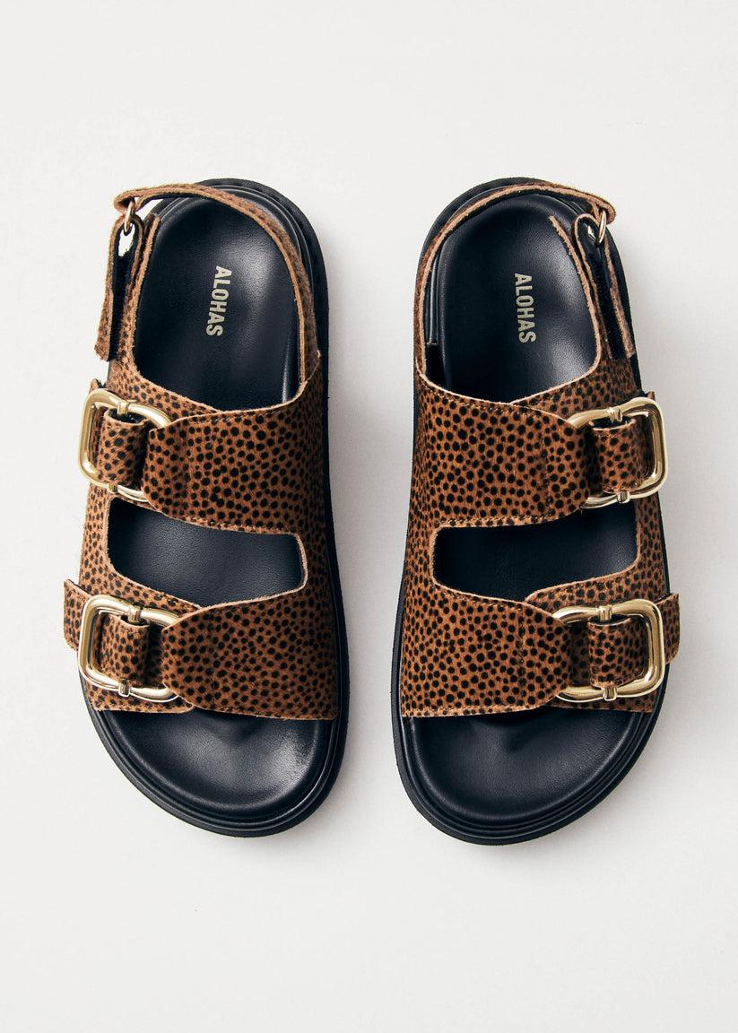 Alohas Harper Soft Tan Leather Sandals Venta caliente