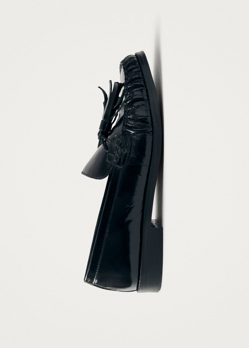 Alohas Marietta Onix Mocasines de Cuero Negro Tienda