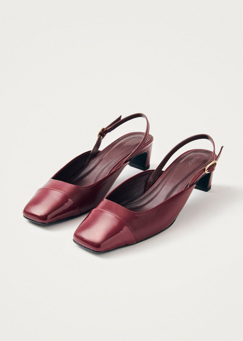 Alohas Lindy Bliss Tacones de Cuero Burdeos Precios de Black Friday