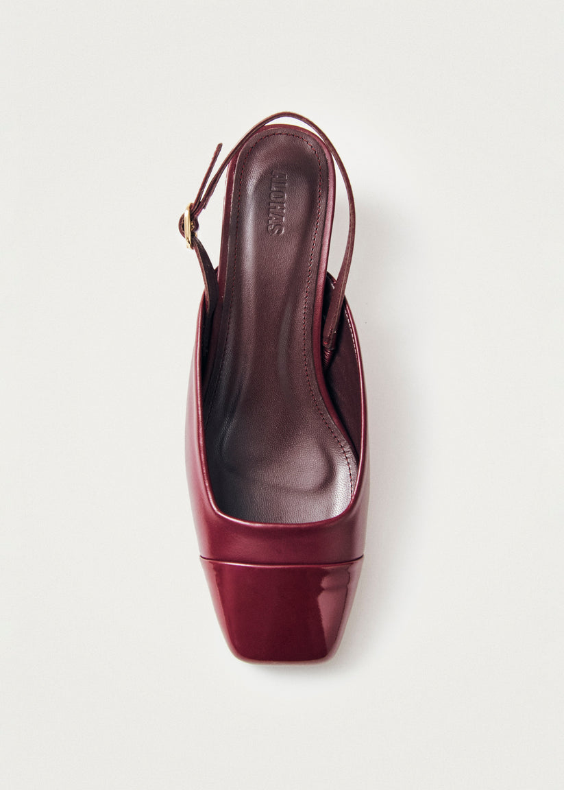 Alohas Lindy Bliss Tacones de Cuero Burdeos Precios de Black Friday