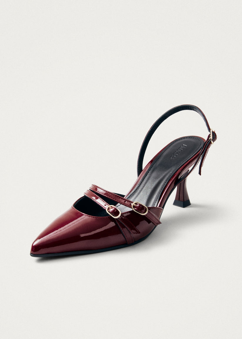Alohas Joelle Onix Tacones de Cuero Burdeos Libre de impuestos