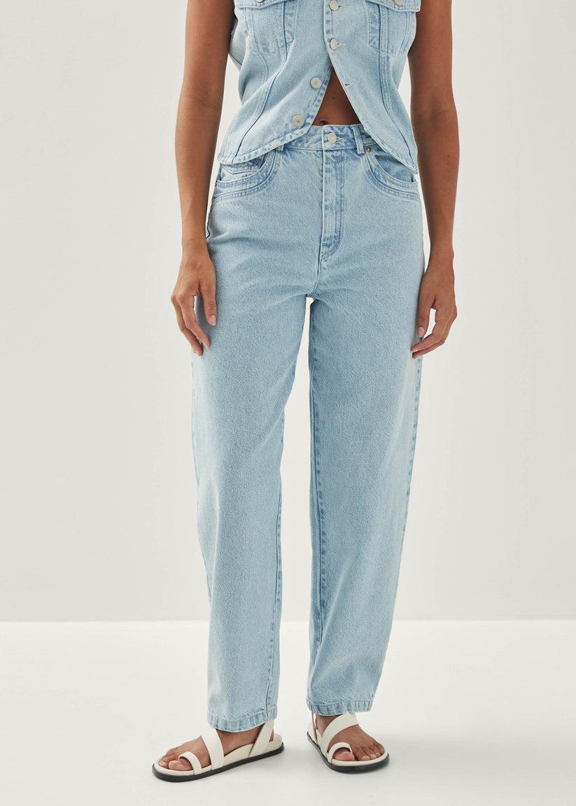 Alohas Lorenza Pantalones de Tejido Vaquero Color Azul Claro Devoluciones gratuitas