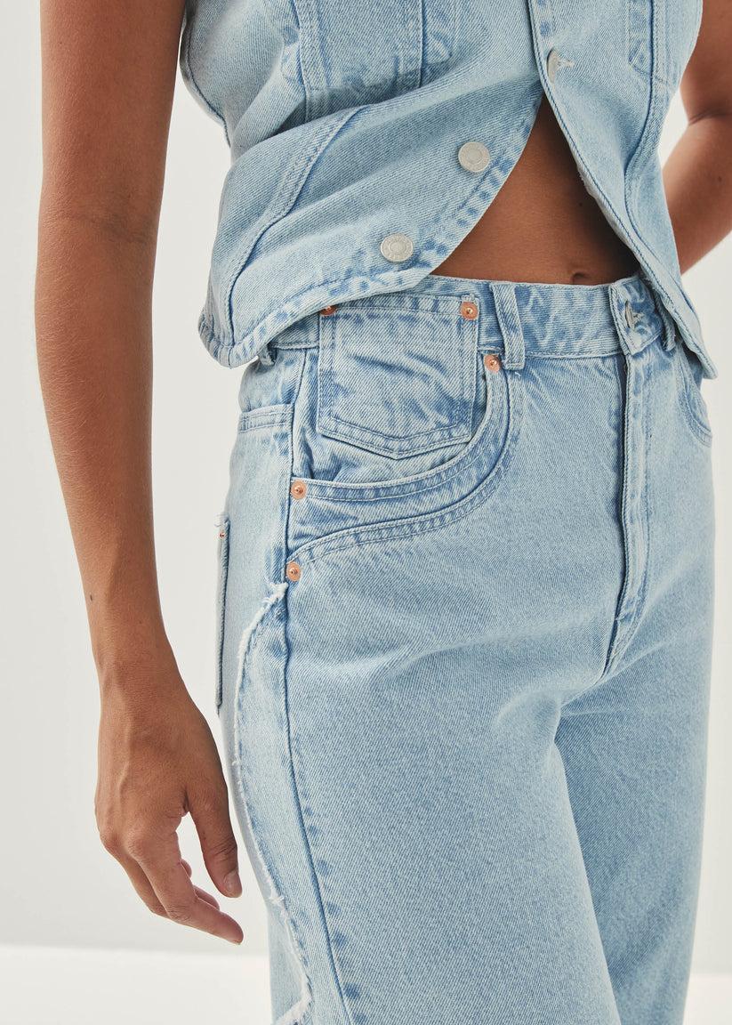 Alohas Lorenza Pantalones de Tejido Vaquero Color Azul Claro Devoluciones gratuitas