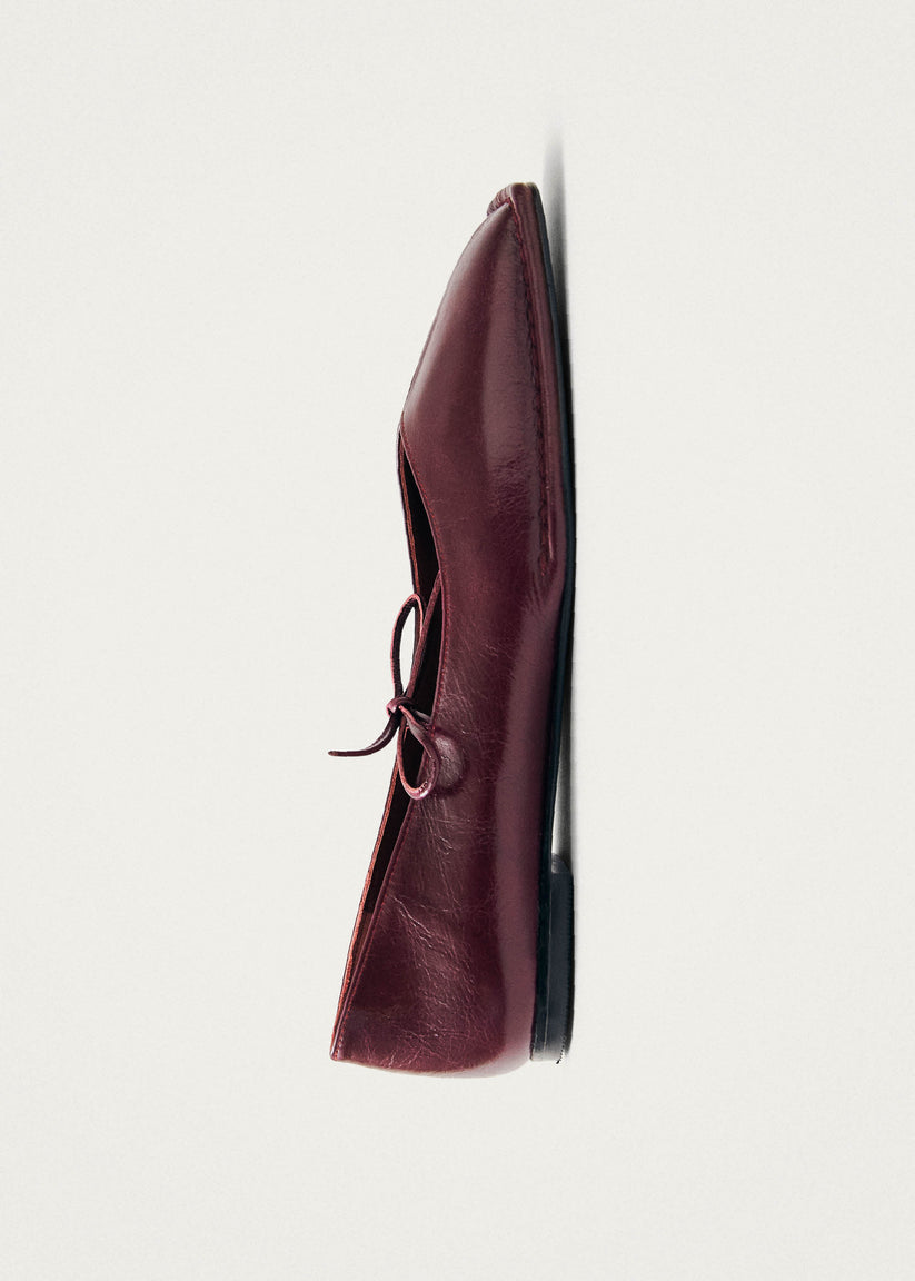 Alohas Sway Bailarinas de Cuero Burdeos Outlet online