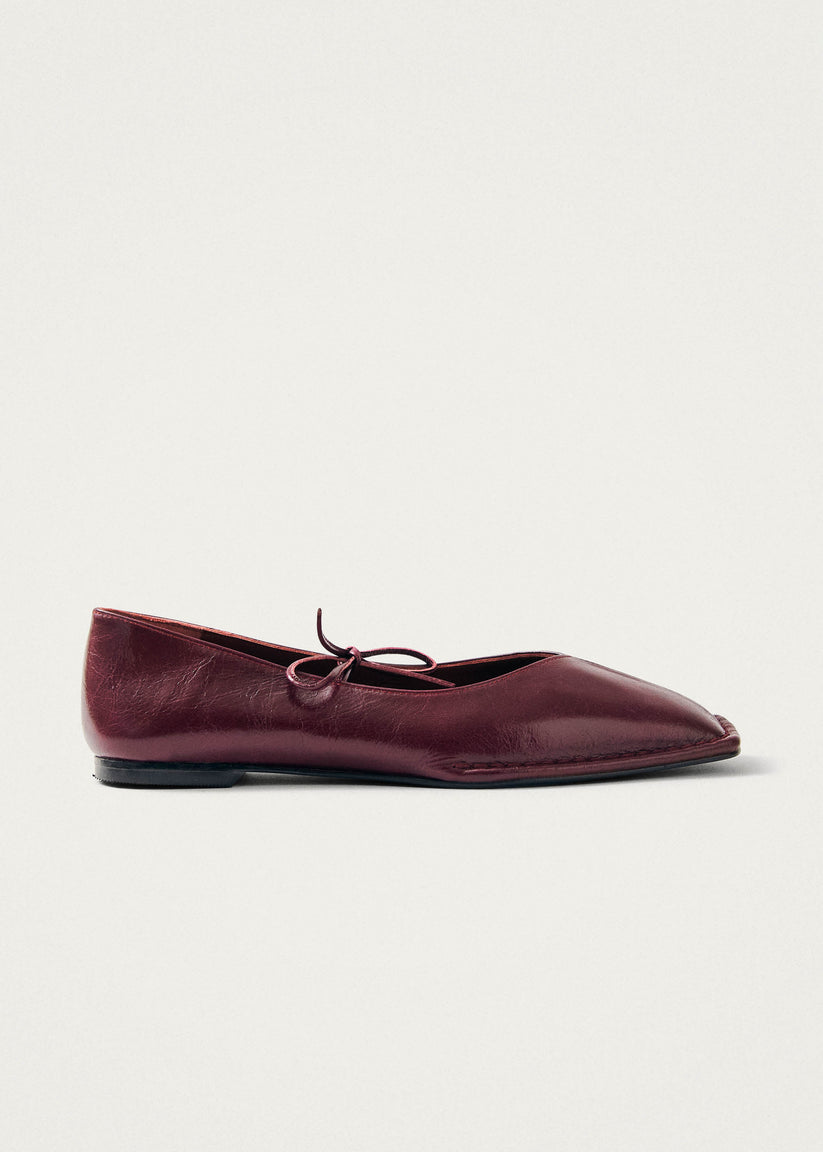 Alohas Sway Bailarinas de Cuero Burdeos Outlet online