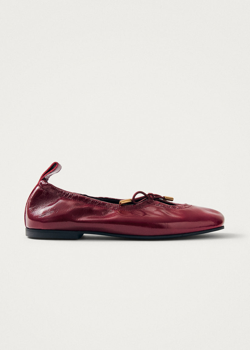 Alohas Rosalind Onix Bailarinas de Cuero Burdeos Rebajas