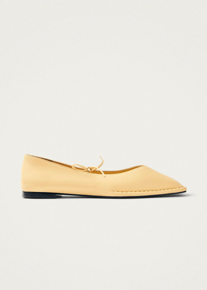 Alohas Sway Bailarinas de Cuero Color Vainilla En oferta