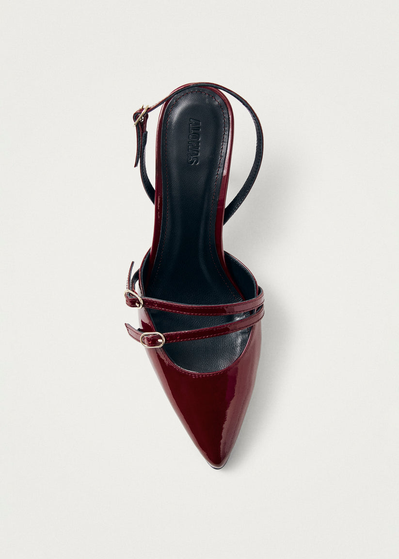 Alohas Joelle Onix Tacones de Cuero Burdeos Rebajas de fábrica