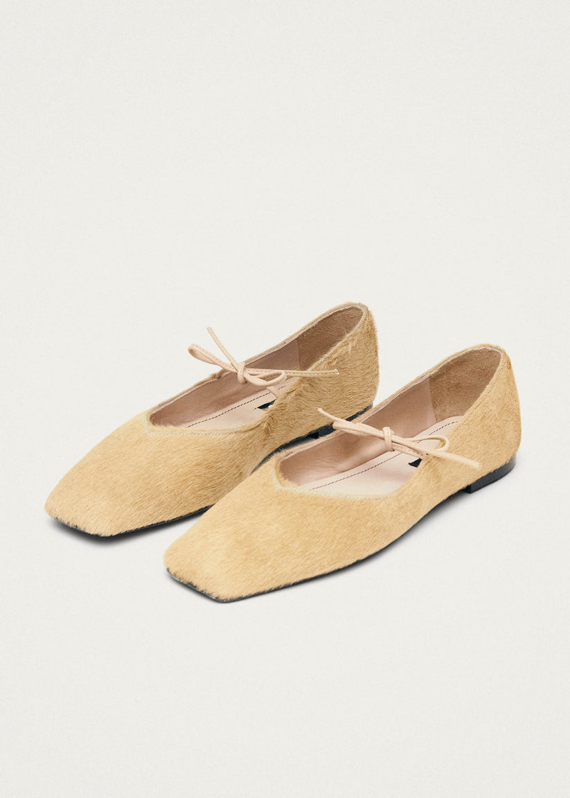 Alohas Sway Soft Bailarinas de Cuero Beige Promoción por tiempo limitado