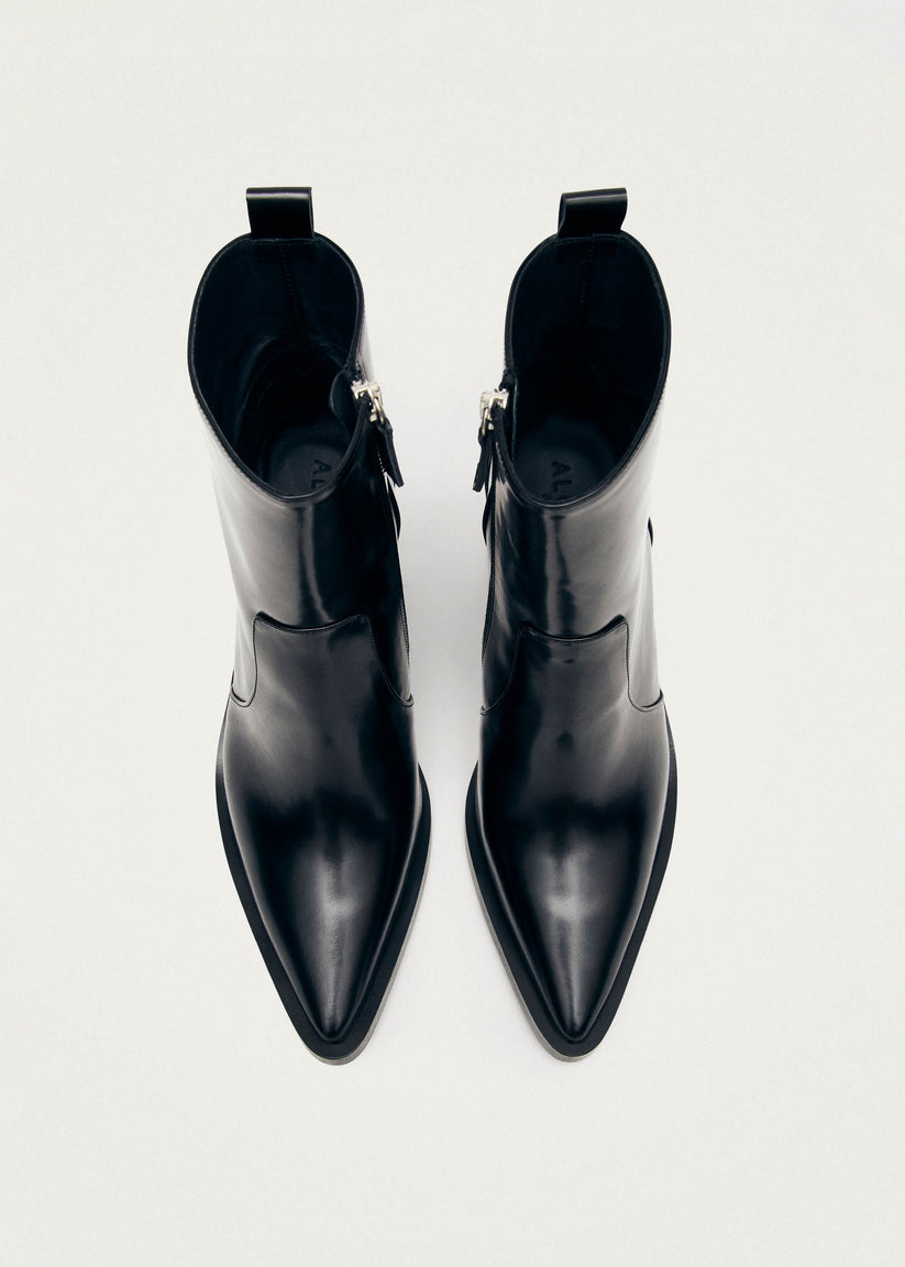 Alohas Haylo Botines de Cuero Negro Ahorra y exporta