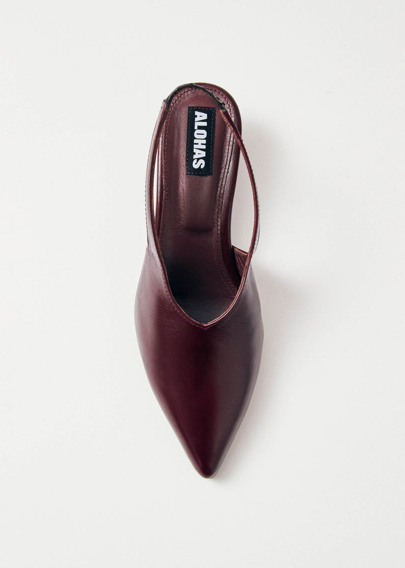 Alohas Eros Tacones de Cuero Burdeos Grandes ahorros