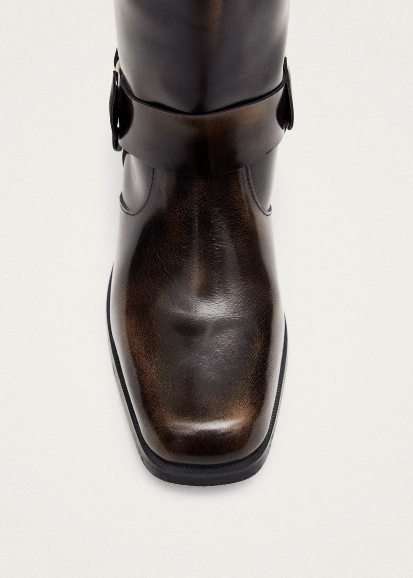 Alohas Rocky Brushed Botas de Cuero Marrón Precio ultrabajo