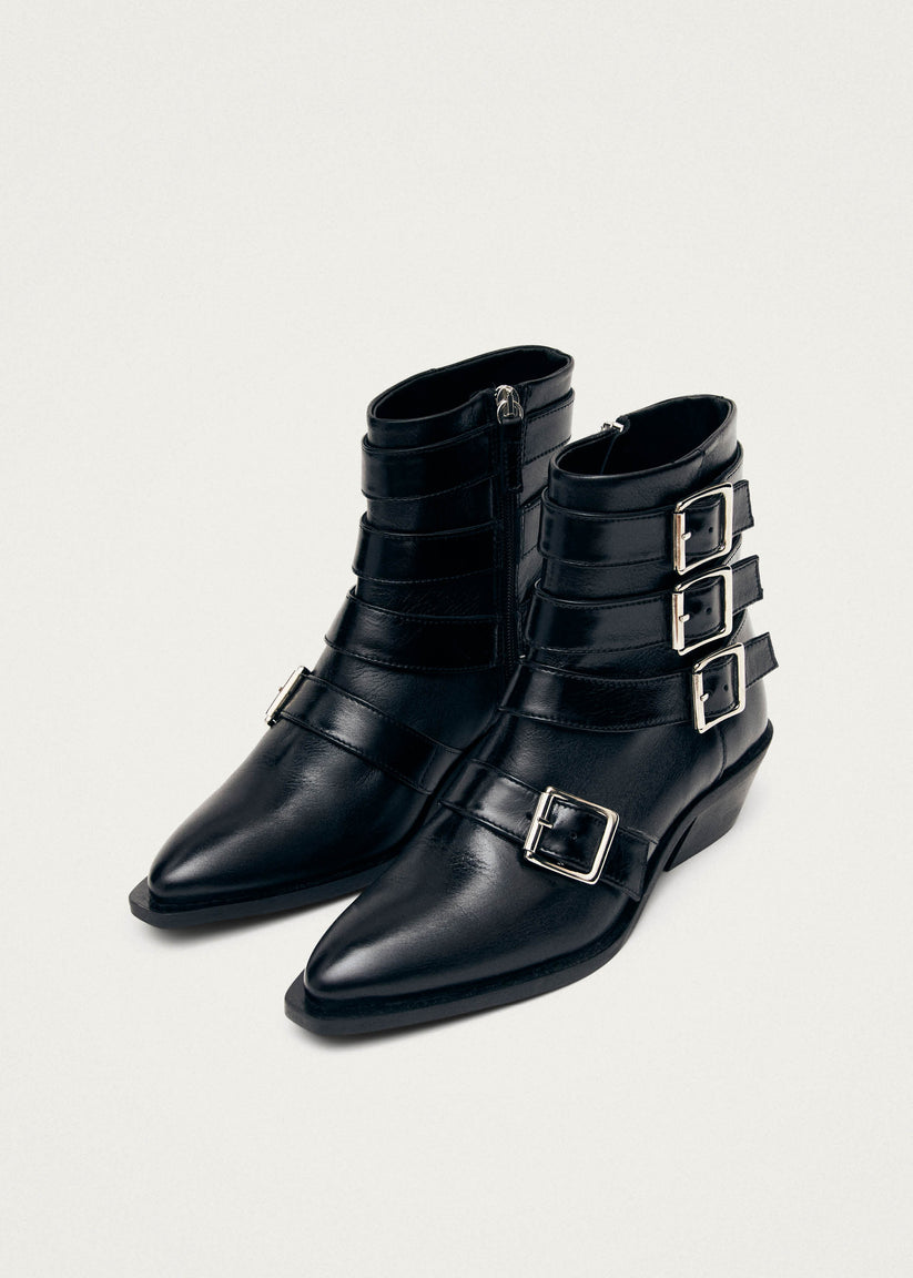 Alohas Eras Botines de Cuero Negro Outlet