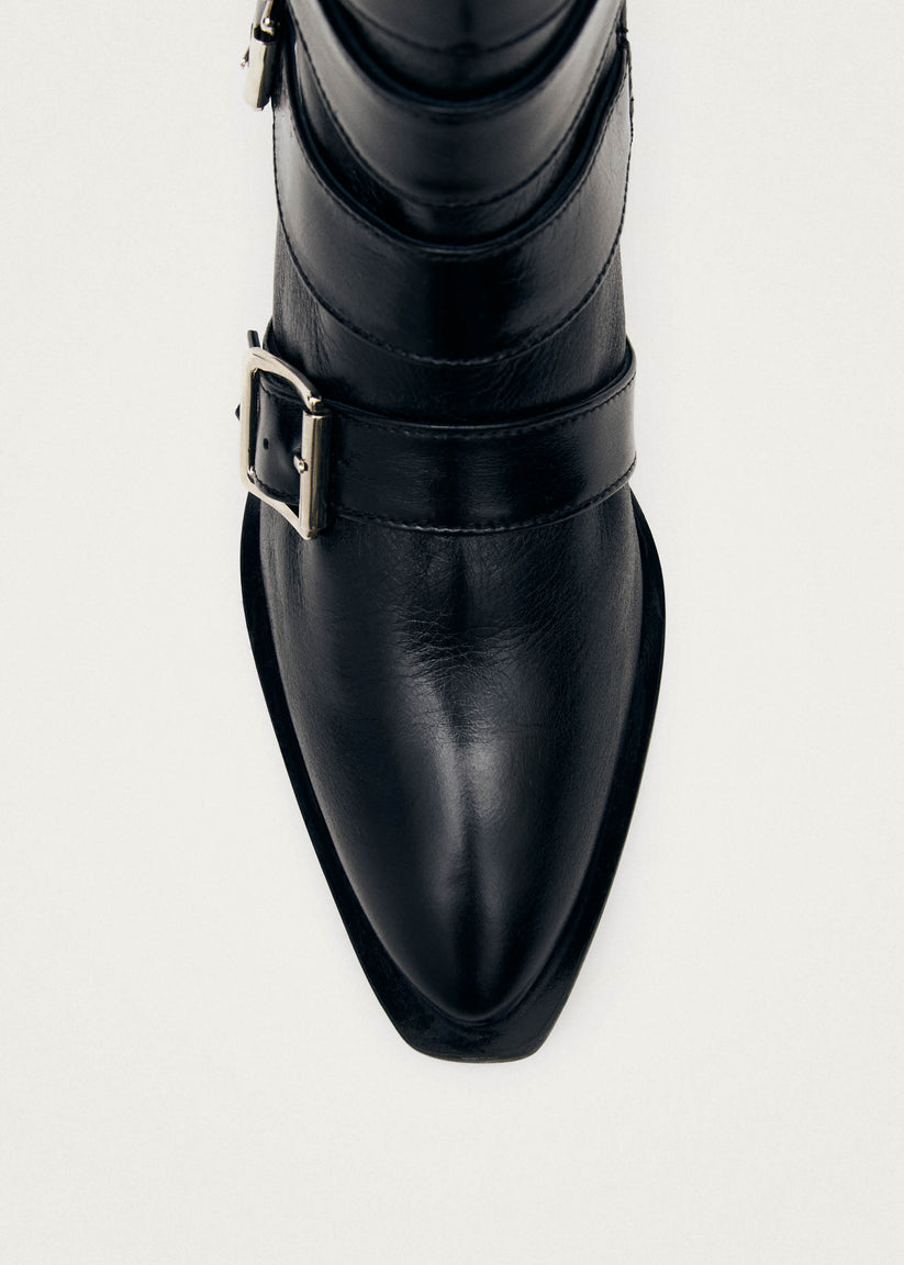 Alohas Eras Botines de Cuero Negro Outlet