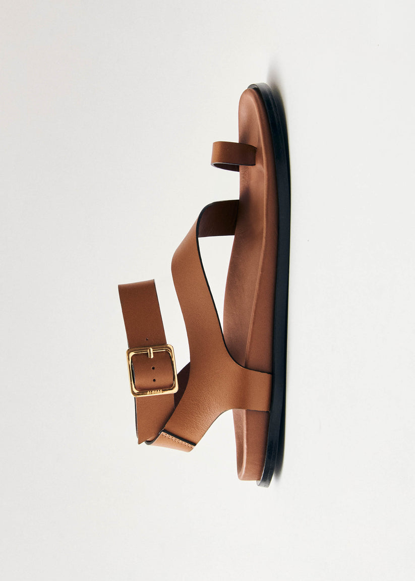 Alohas Myles Sandalias de Cuero Marrón Outlet online