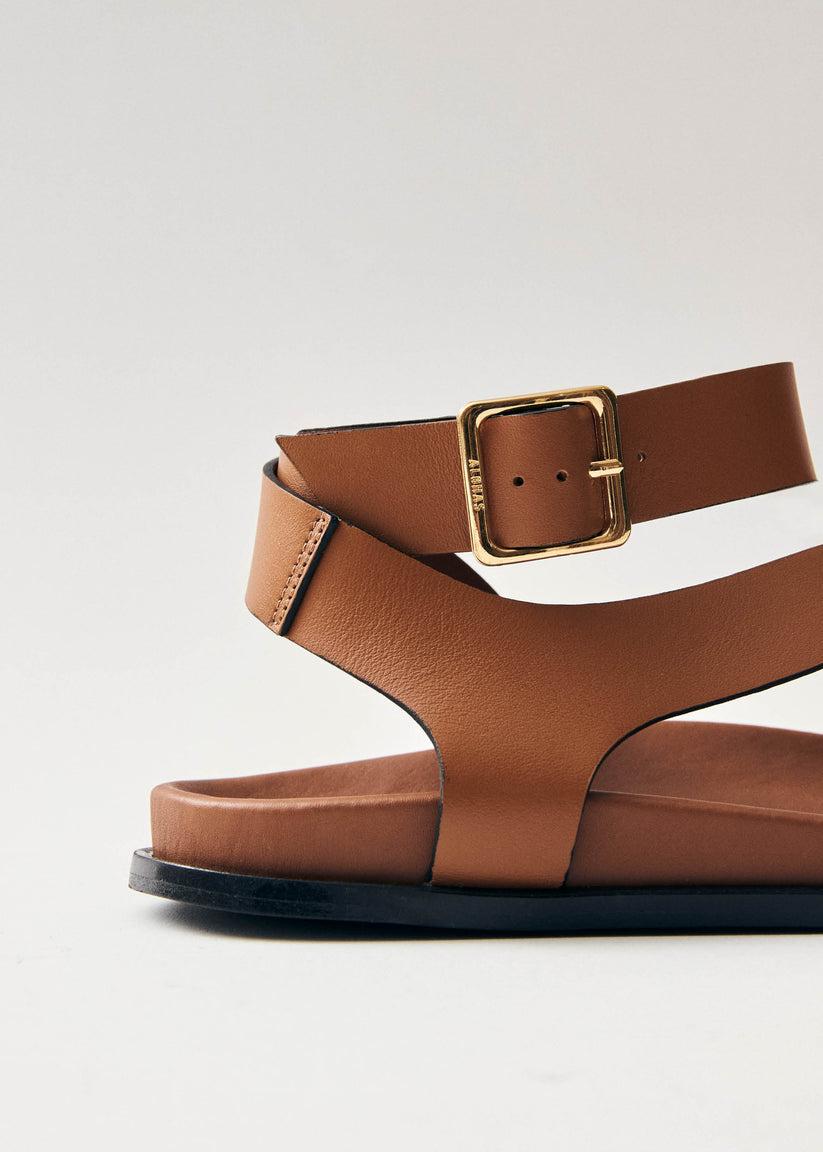 Alohas Myles Sandalias de Cuero Marrón Outlet online