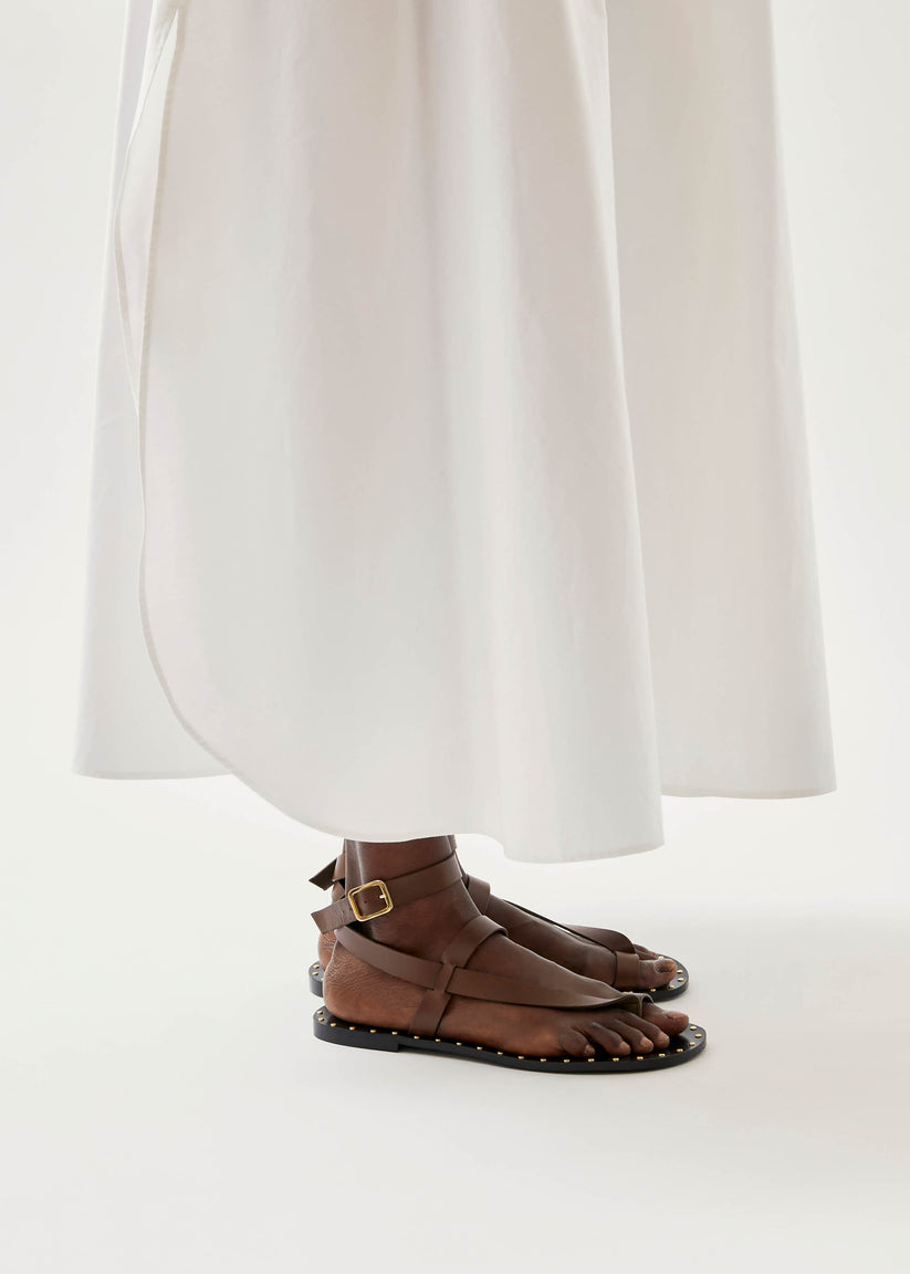 Alohas Tallula Brown Leather Sandals Ofertas
