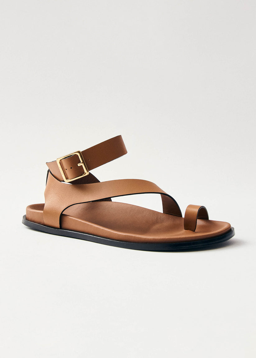 Alohas Myles Sandalias de Cuero Marrón Gran oferta
