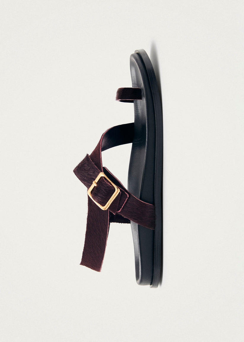 Alohas Siren Soft Sandalias de Cuero Burdeos Tienda