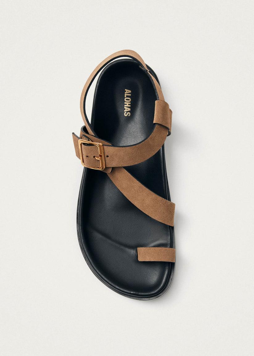 Alohas Siren Sandalias de Cuero Ante Color Tan Mejor oferta