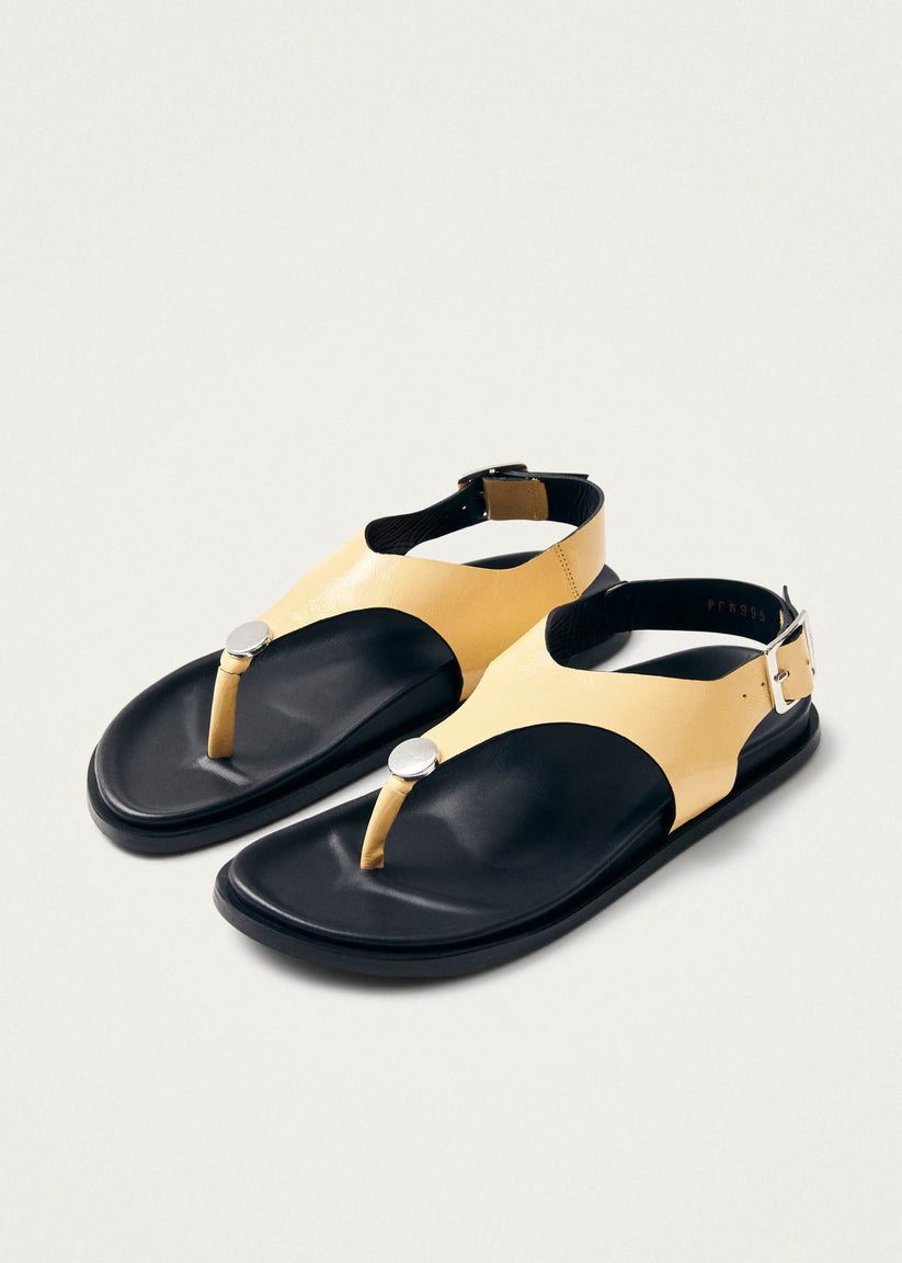 Alohas Harbor Onix Sandalias de Cuero Color Vainilla Oferta especial