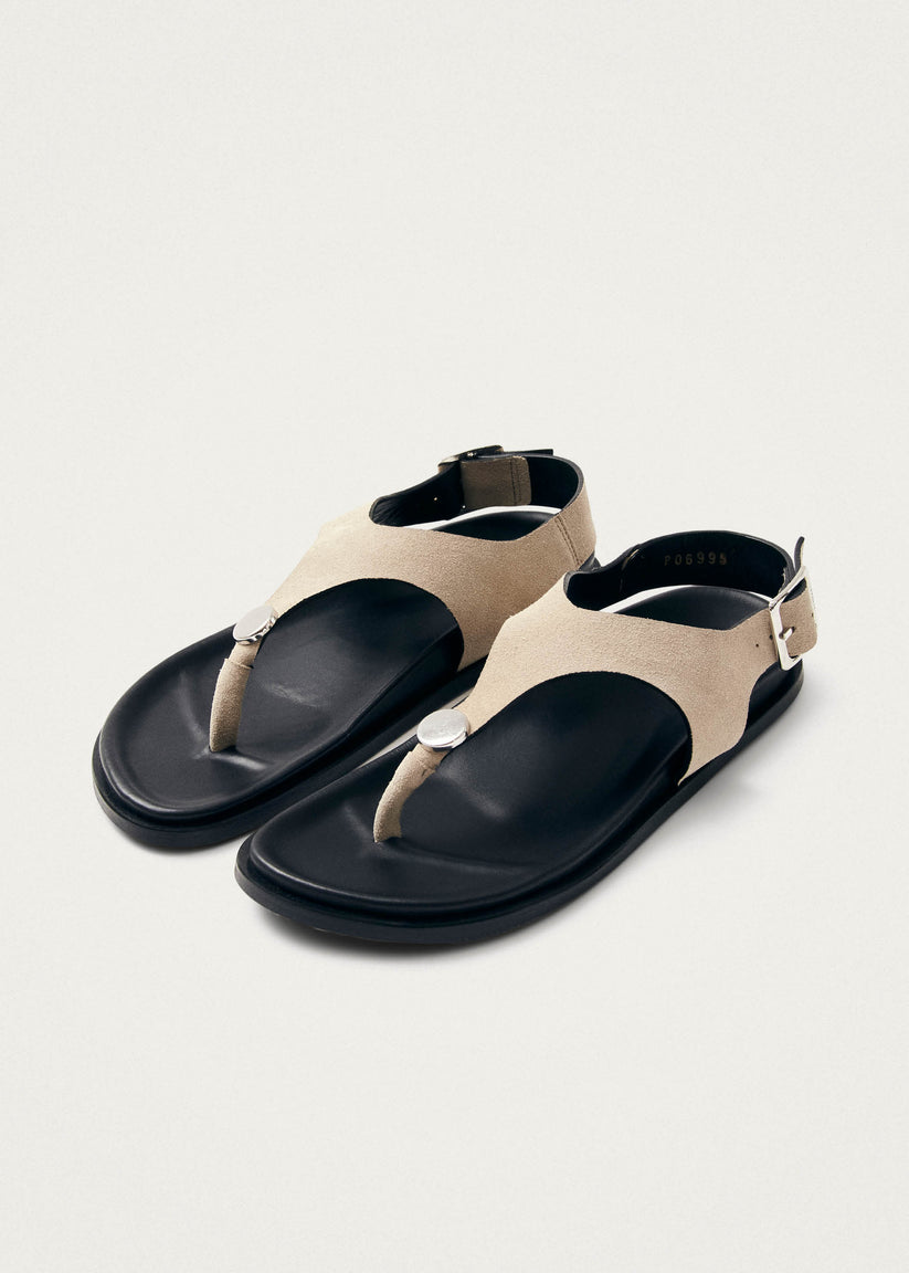 Alohas Harbor Sandalias de Ante Color Crema Últimos 3 días