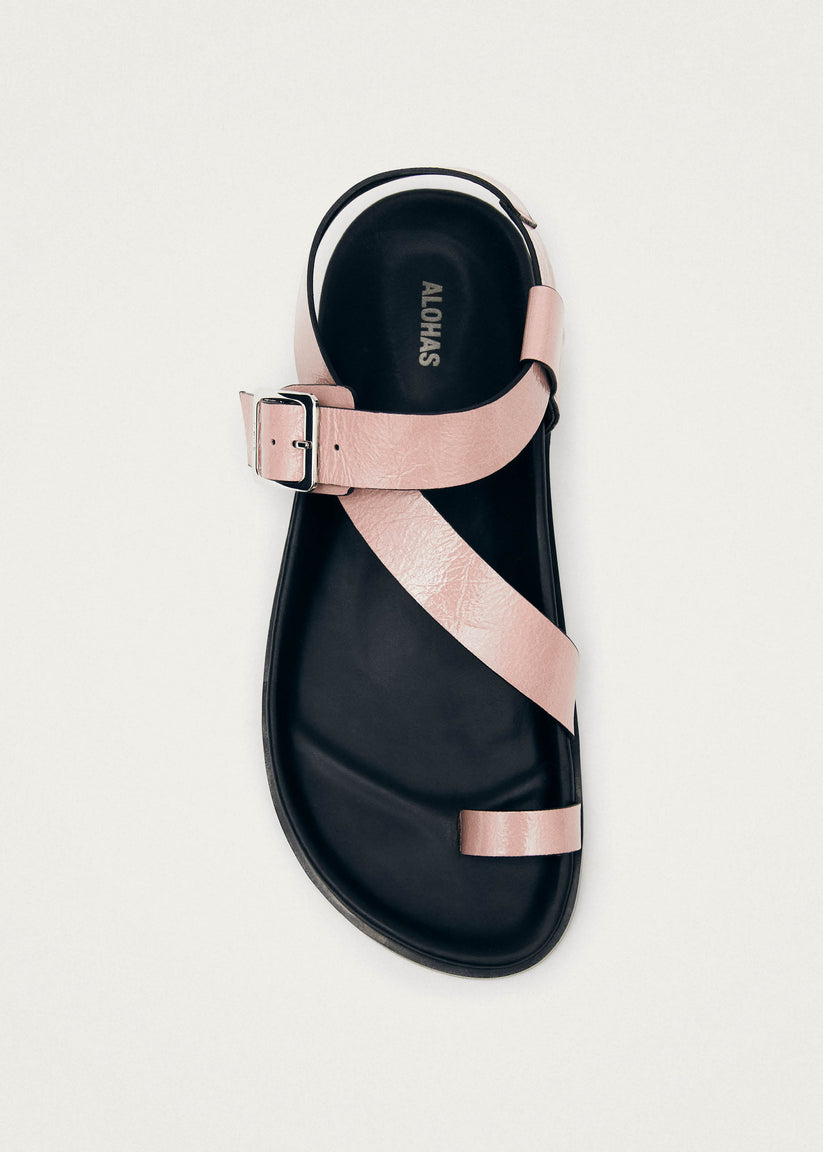 Alohas Siren Onix Sandalias de Cuero Color Rosa Superdescuento