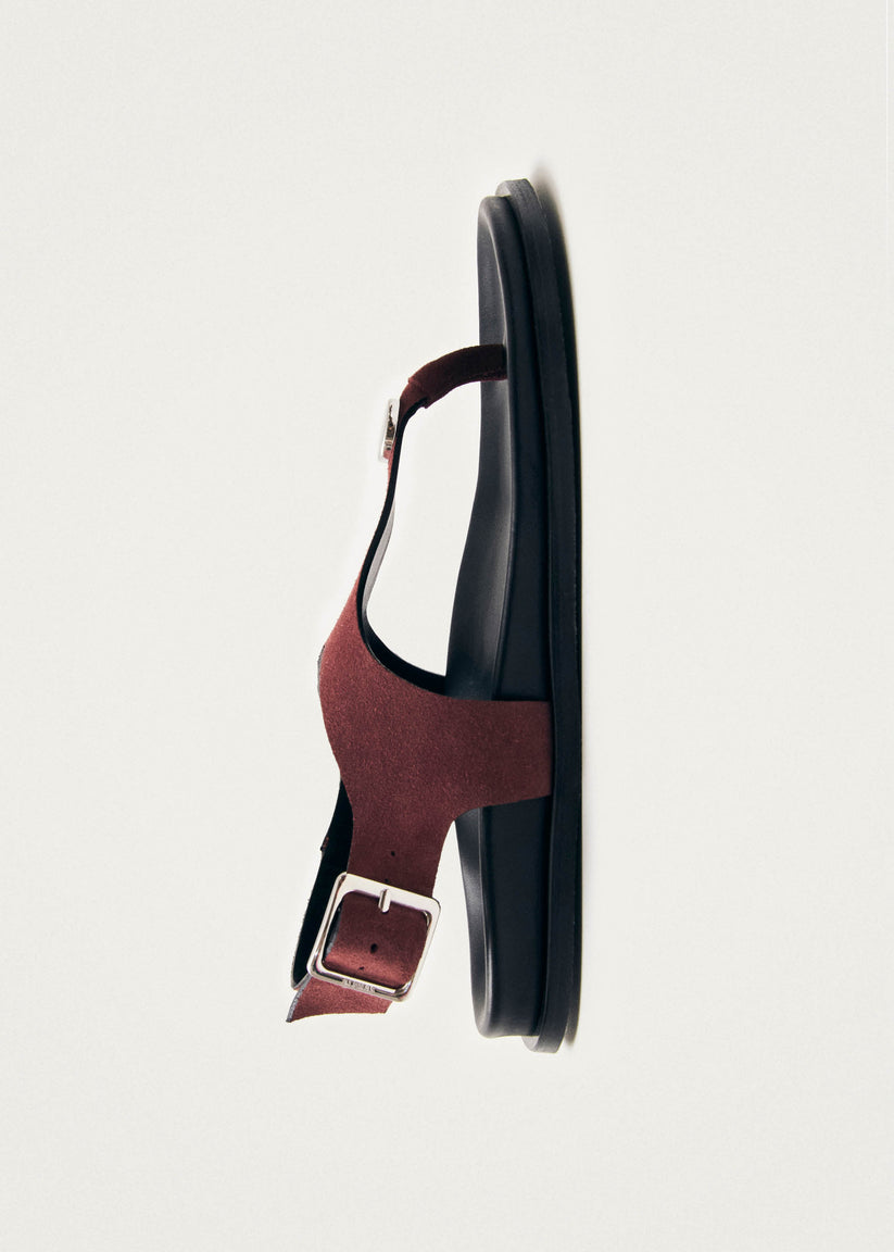 Alohas Harbor Sandalias de Ante Burdeos en Cuero Ofertas especiales