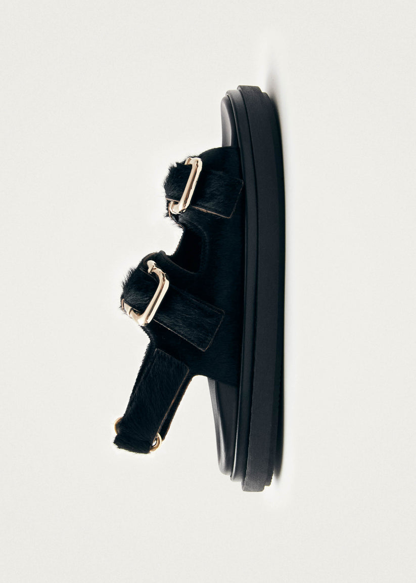 Alohas Harper Sandalias de Cuero Negro Suave Devoluciones gratuitas