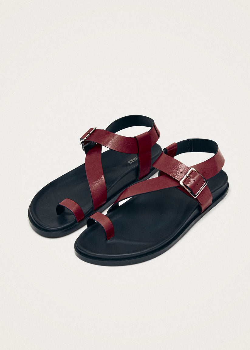 Alohas Siren Onix Sandalias de Cuero Burdeos Rebajas baratas