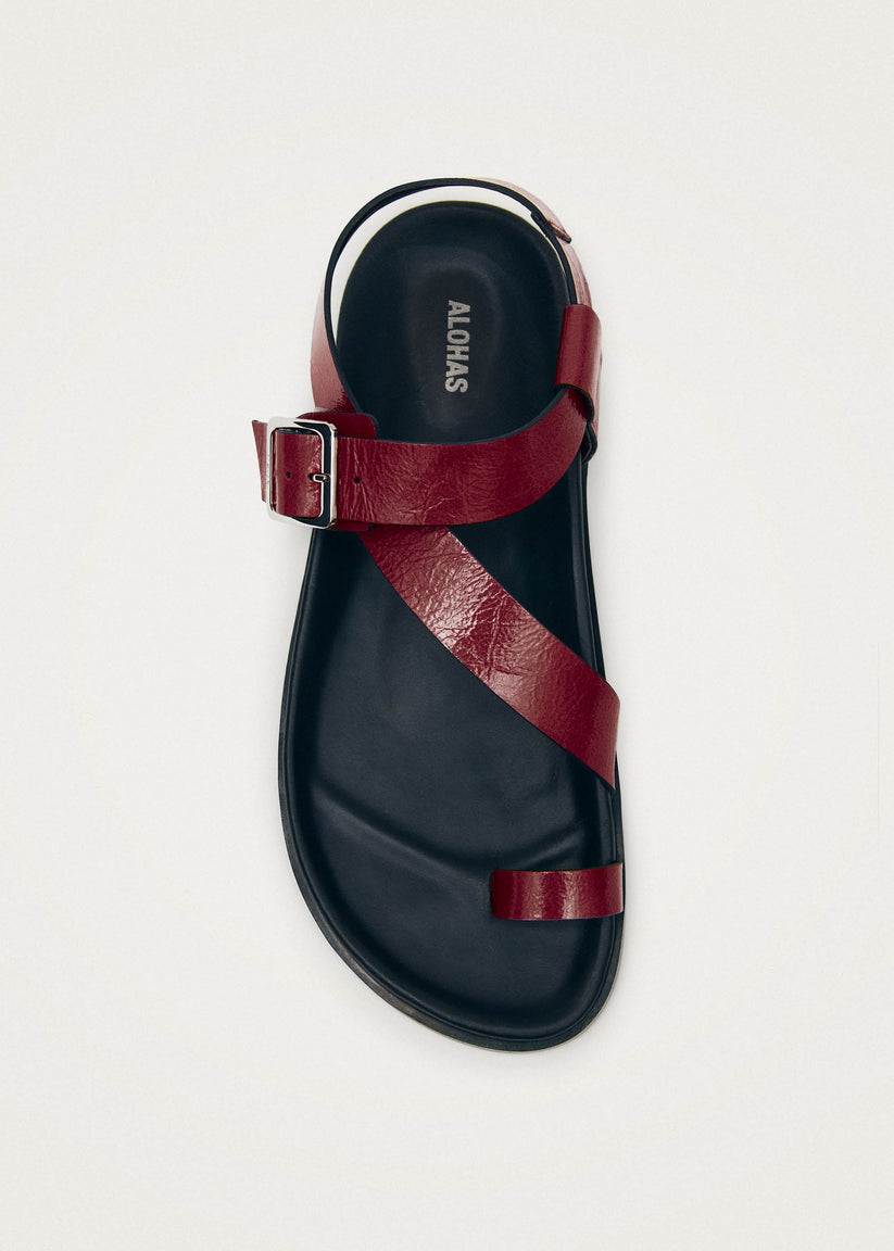 Alohas Siren Onix Sandalias de Cuero Burdeos Rebajas baratas