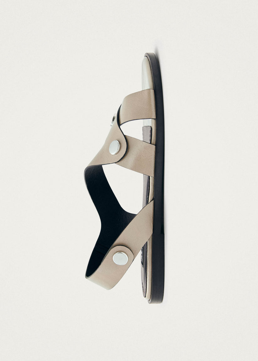 Alohas Mindy Onix Sandalias de Cuero Color Beige Rebajas de fábrica