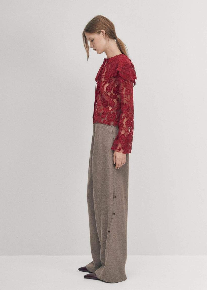 Alohas Blusa de Encaje Tolpa en Color Vino COMPRAR AHORA