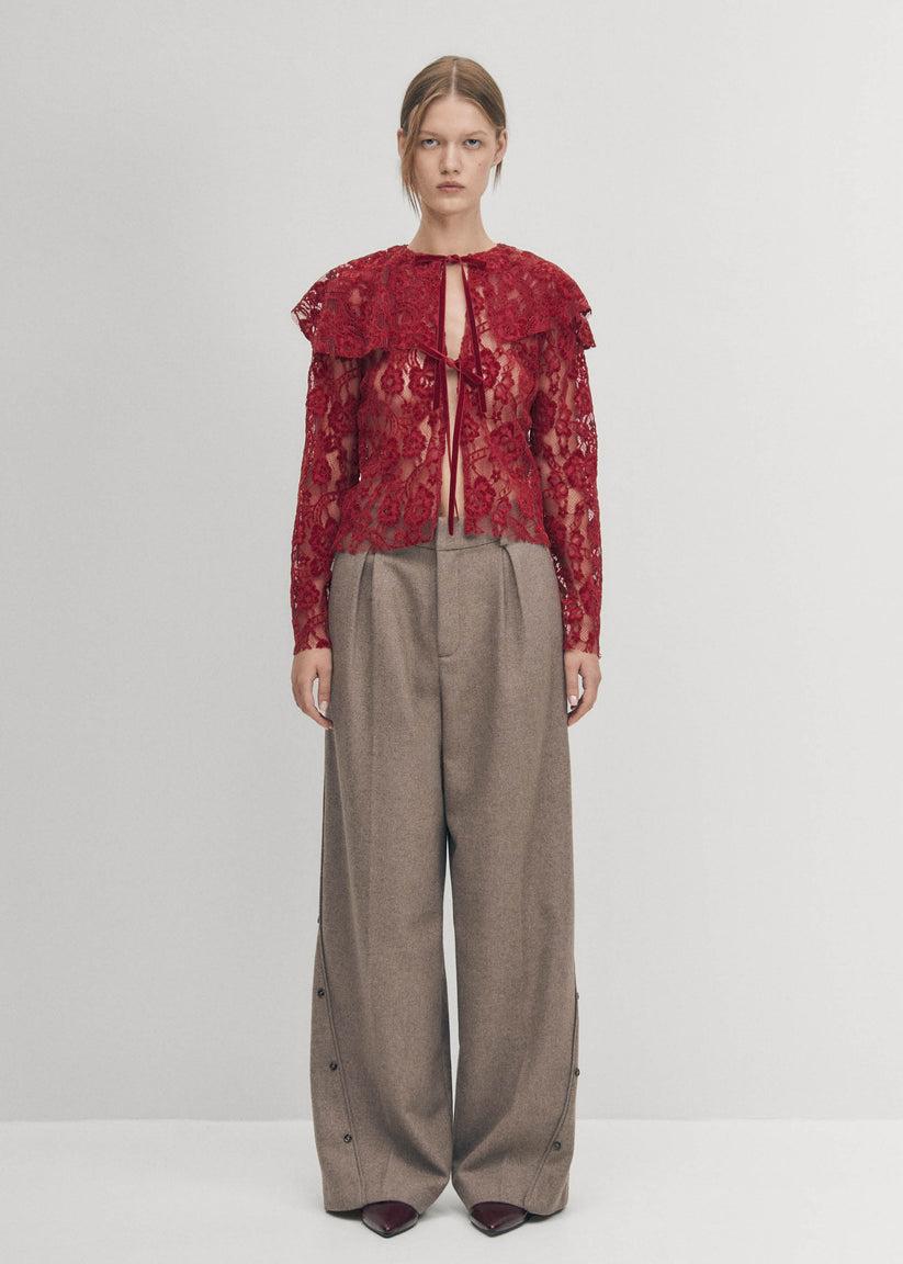 Alohas Blusa de Encaje Tolpa en Color Vino COMPRAR AHORA