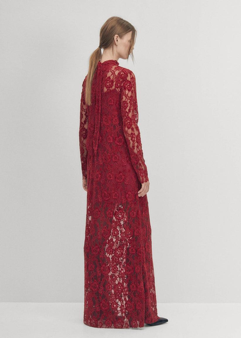 Alohas Vestido de Encaje Tiban en Color Vino ÚLTIMAS EDICIONES