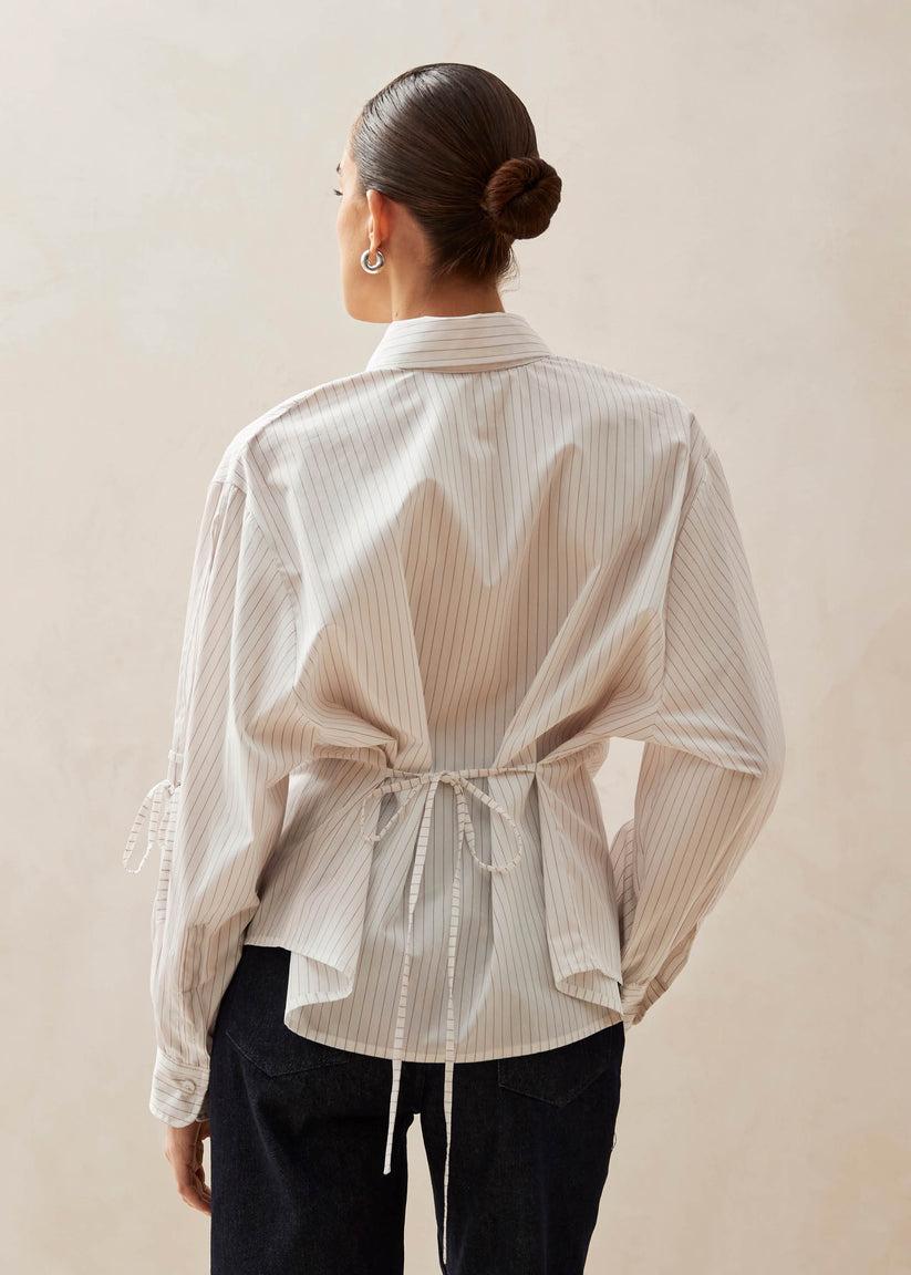 Alohas Sugar Red Thin Stripes Shirt Liquidación