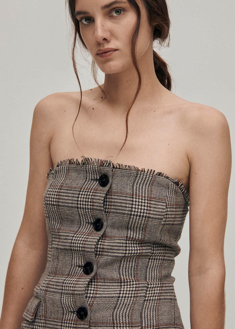 Alohas Deva Checks Brown Vest Grandes ahorros