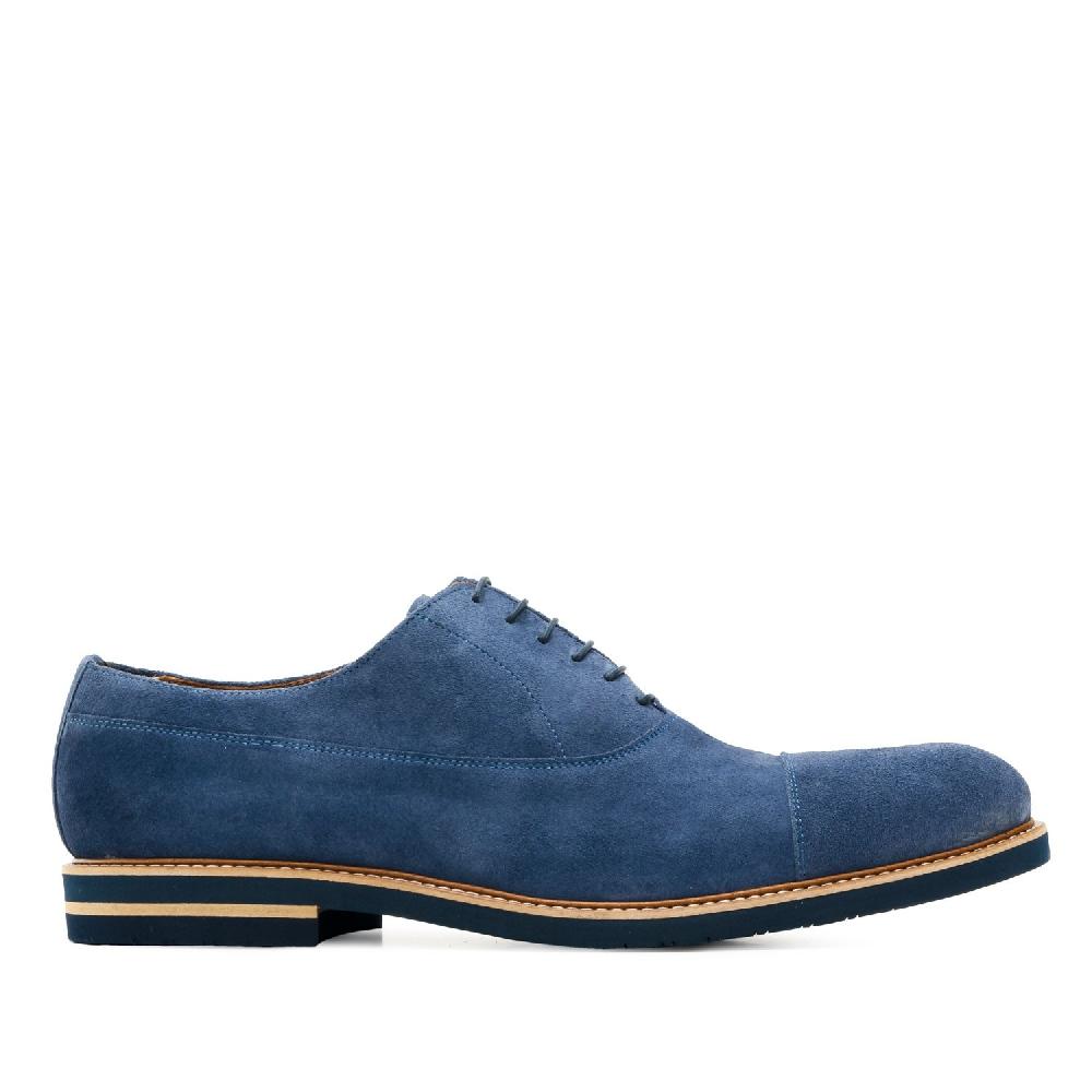 Andres machado Zapatos Oxford Serraje Azul Grandes ahorros