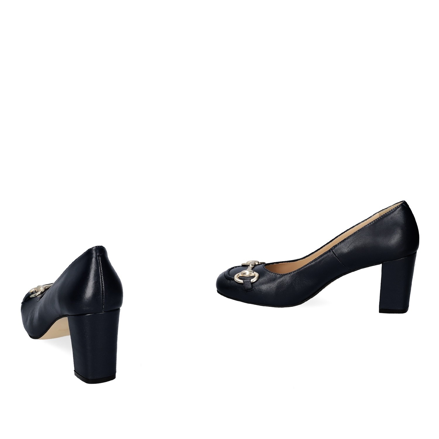 Andres machado Zapato tacón en piel negro de estilo vintage Tienda