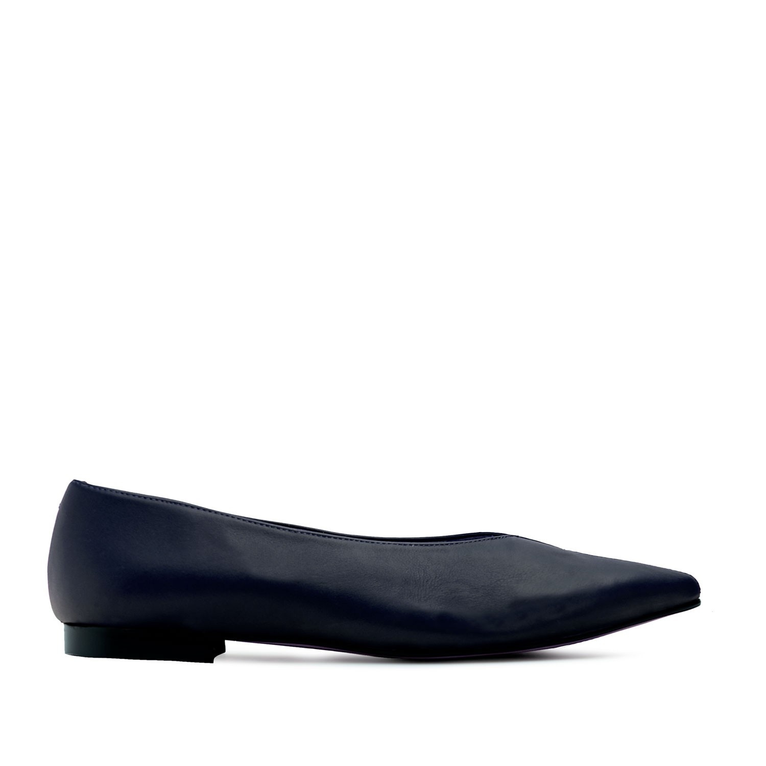 Andres machado Zapato plano en punta de Piel Marino Outlet