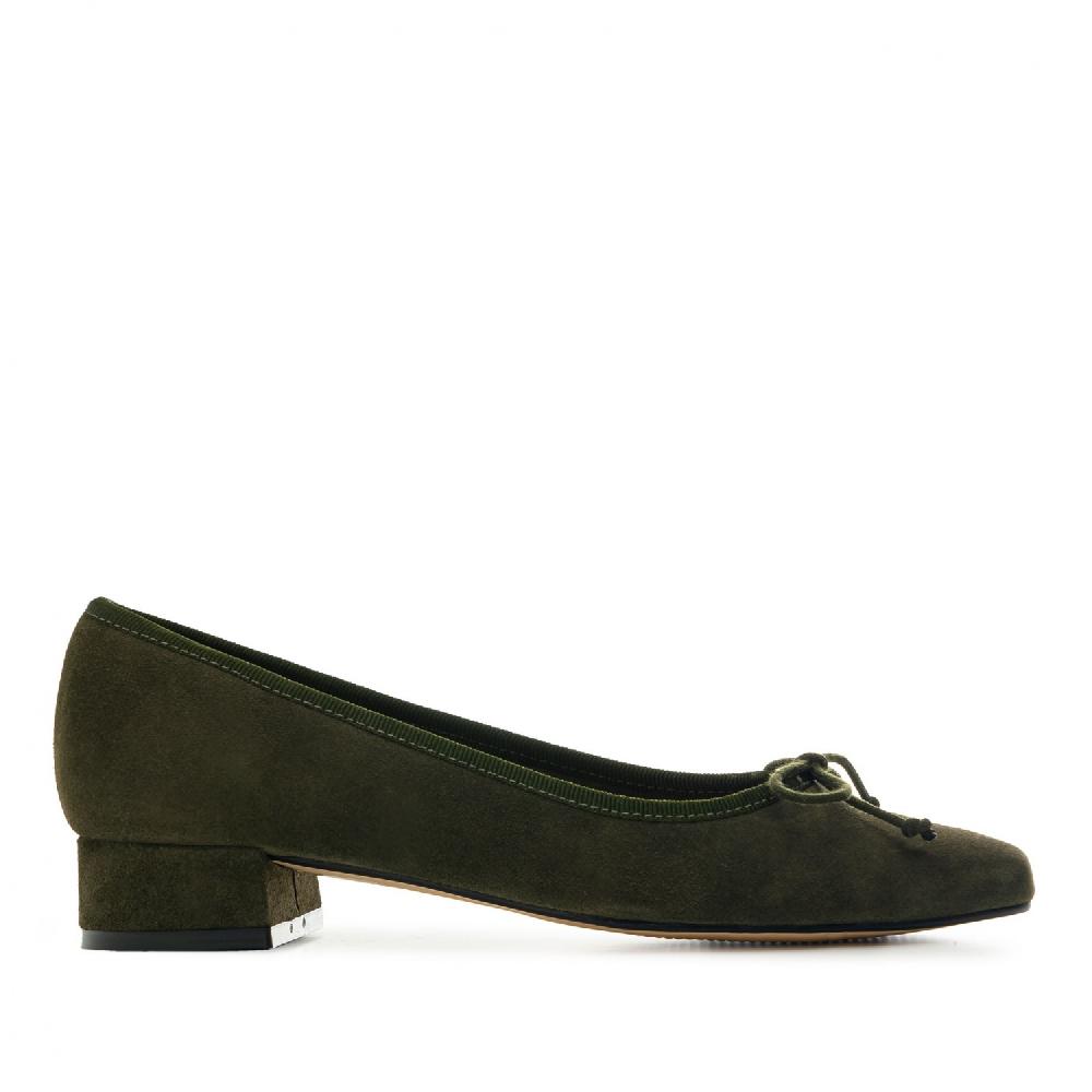 Andres machado Bailarina serraje kaki Lazo Outlet online