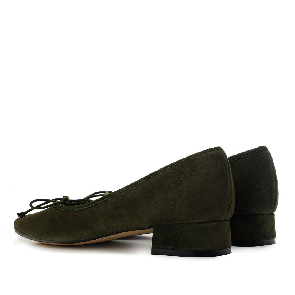 Andres machado Bailarina serraje kaki Lazo Outlet online