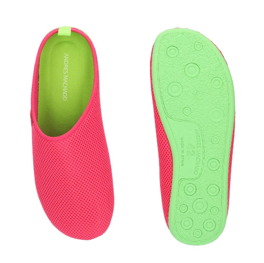 Andres machado Zapatillas Unisex de estar por casa de Verano en Rejilla Fucsia Liquidación