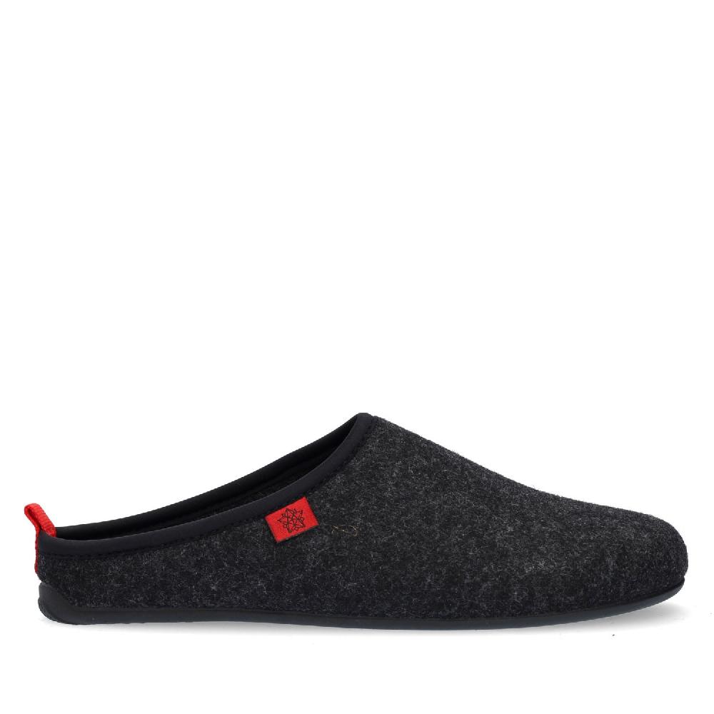 Andres machado Zapatillas Unisex en Tejido Fieltro Negro Rebajas online