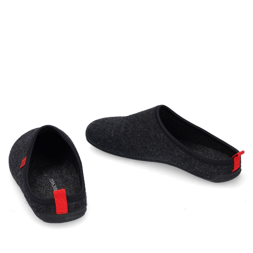 Andres machado Zapatillas Unisex en Tejido Fieltro Negro Rebajas online