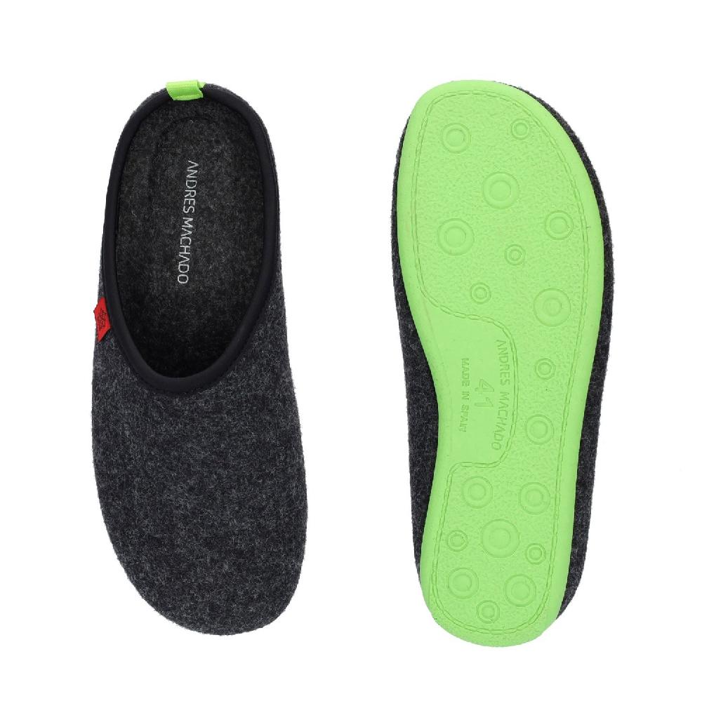 Andres machado Zapatillas Unisex en Tejido Fieltro Negro Rebajas top