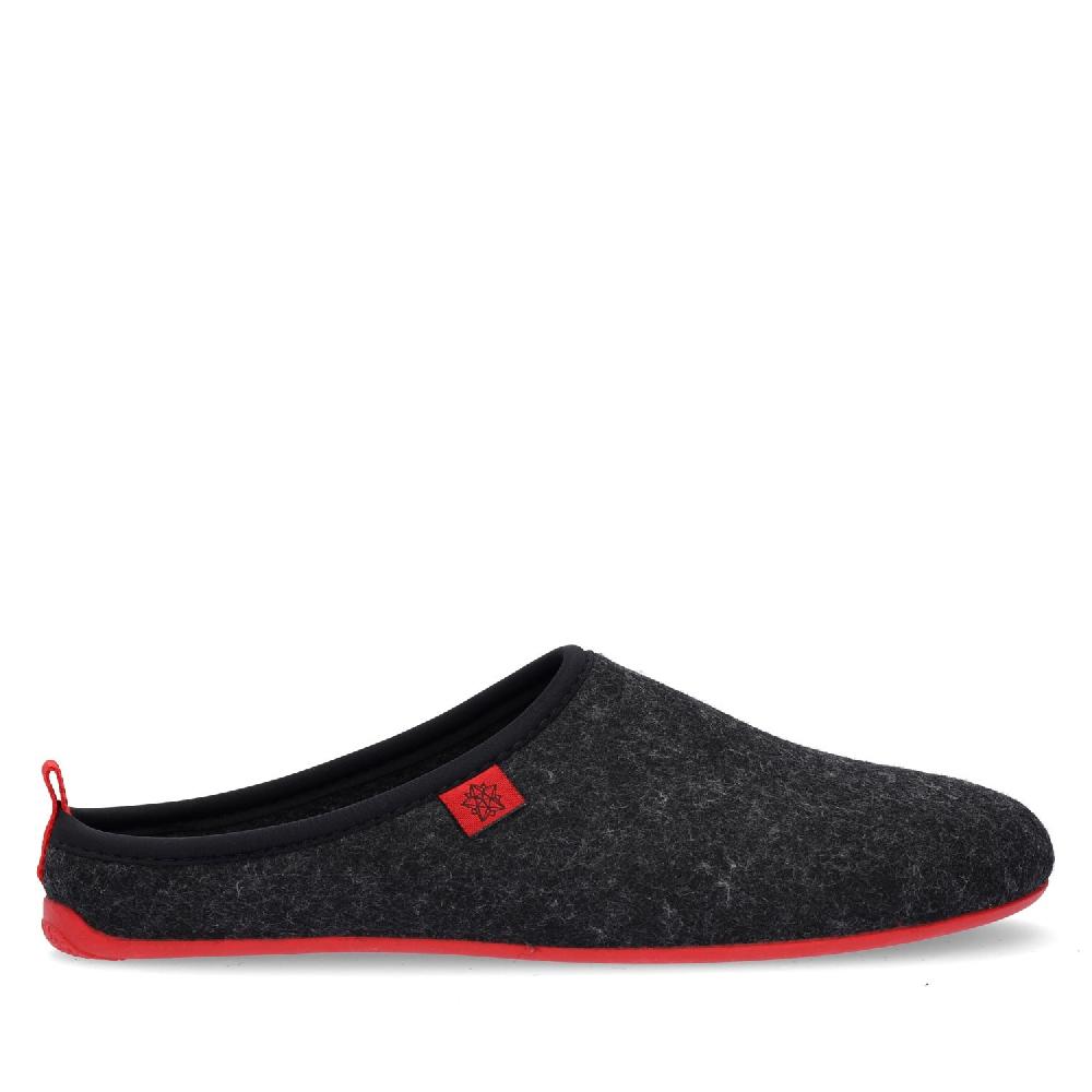 Andres machado Zapatillas Unisex en Tejido Fieltro Negro Envío gratis