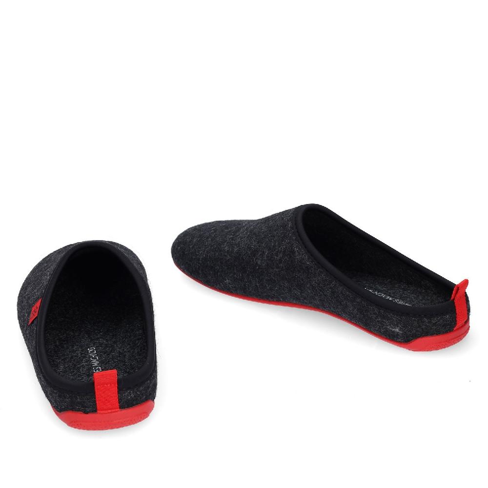 Andres machado Zapatillas Unisex en Tejido Fieltro Negro Envío gratis