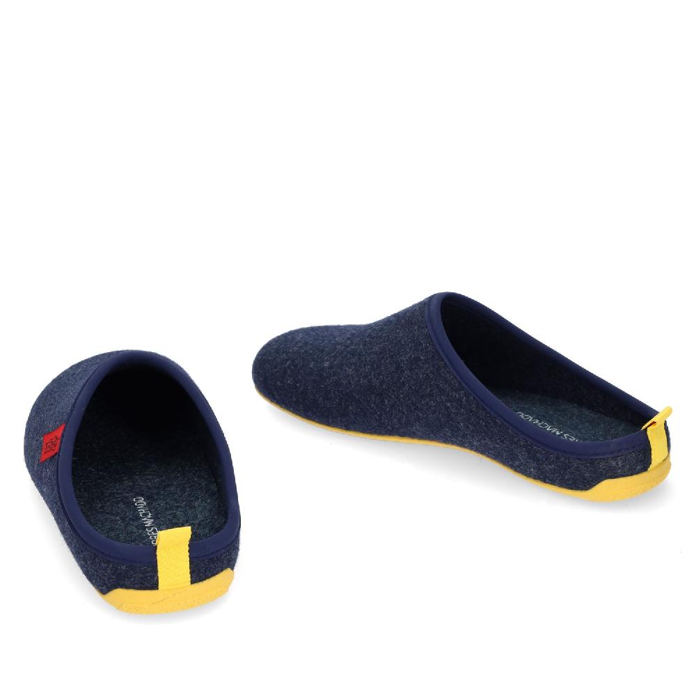 Andres machado Zapatillas Unisex en Tejido Fieltro Azul Marino Oferta especial