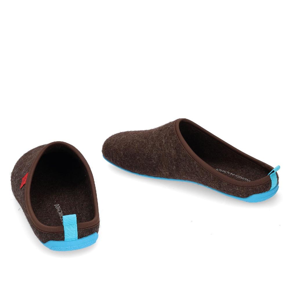 Andres machado Zapatillas Unisex en Tejido Fieltro Marron Envío gratis